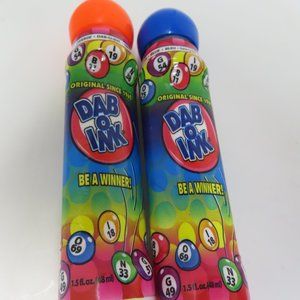 Bingo Dab O Ink Dabbers Lot 2 Orange and Blue